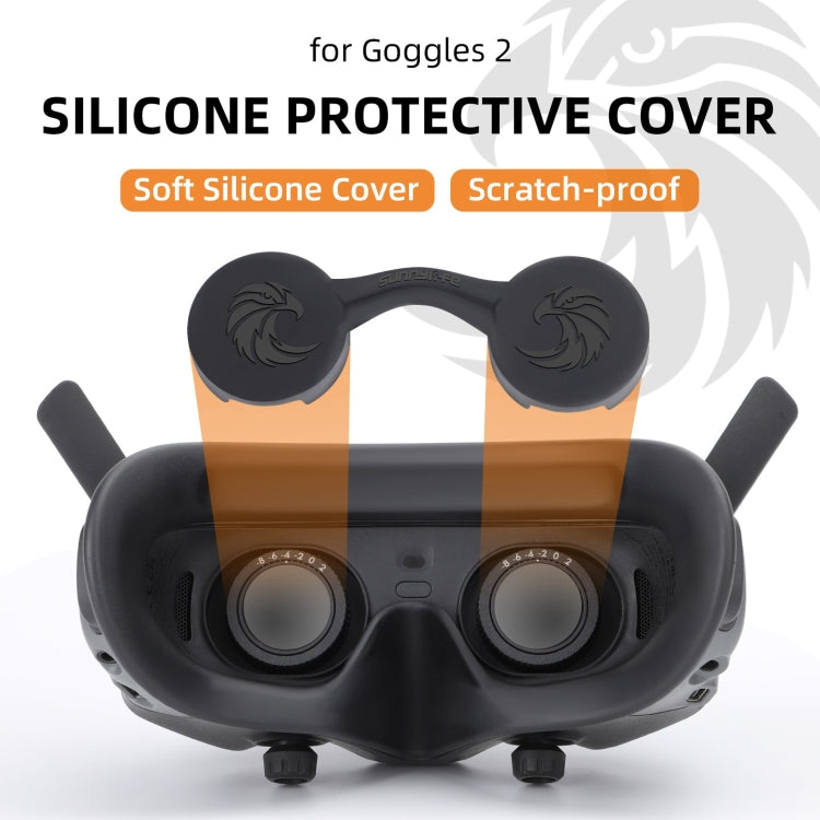 Per DJI Goggles 2 / Goggles 3 Copriobiettivo Custodia protettiva morbida in silicone per obiettivo VR antipolvere