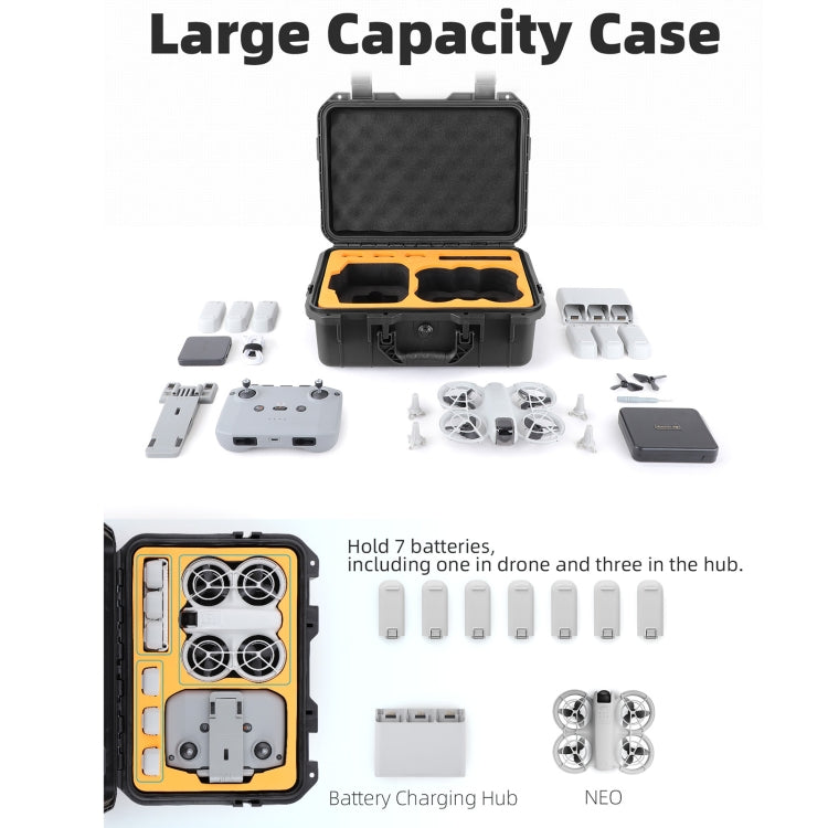 Per DJI Neo Sunnylife Custodia di sicurezza Custodia da viaggio rigida antiurto impermeabile, For DJI Neo AQX-15