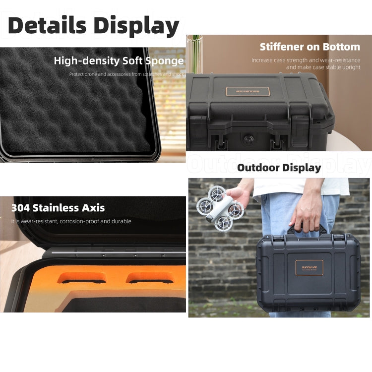 Per DJI Neo Sunnylife Custodia di sicurezza Custodia da viaggio rigida antiurto impermeabile, For DJI Neo AQX-15