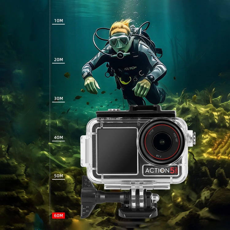 Per DJI Osmo Action 5 Pro / 3 / 4 60m Custodia subacquea impermeabile Custodia subacquea, For DJI Osmo Action 5 Pro / 3 / 4 60m