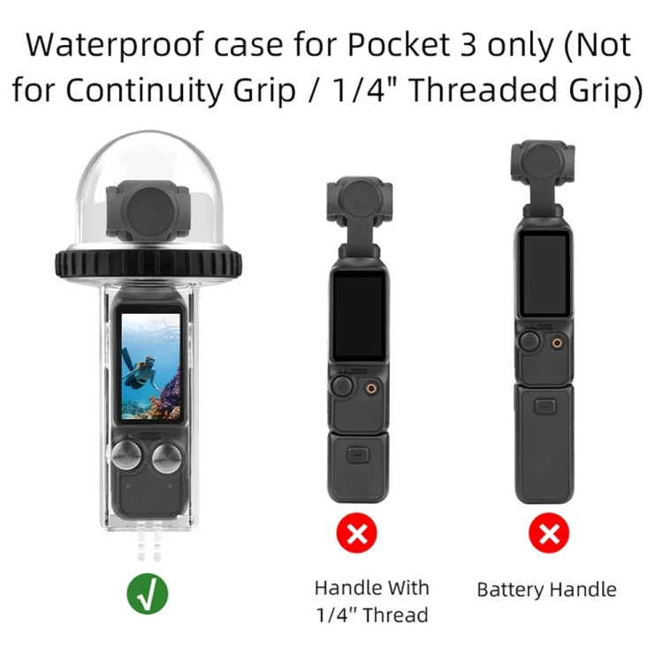 Per DJI Osmo Pocket 3 BRDRC Custodia impermeabile da 40 m di profondità