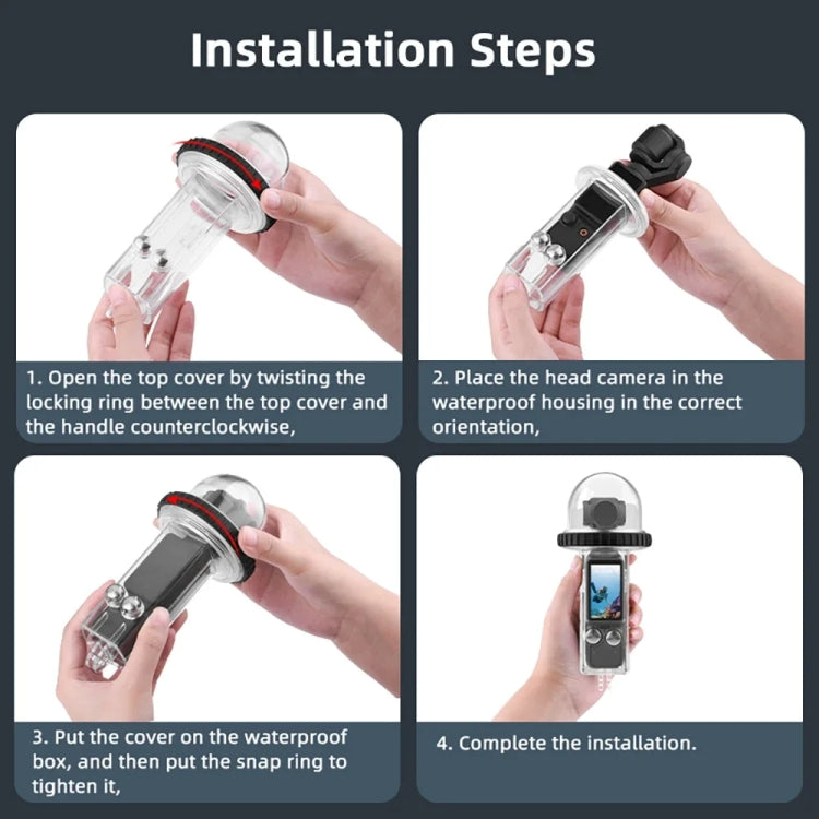 Per DJI Osmo Pocket 3 BRDRC Custodia impermeabile da 40 m di profondità