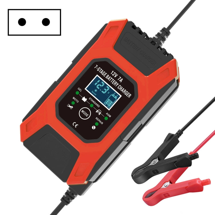 Caricabatterie per riparazione auto / moto FOXSUR 12V 7A Caricabatteria al piombo a 7 stadi + modalità multi-batteria, US Plug, EU Plug, JP Plug, UK Plug