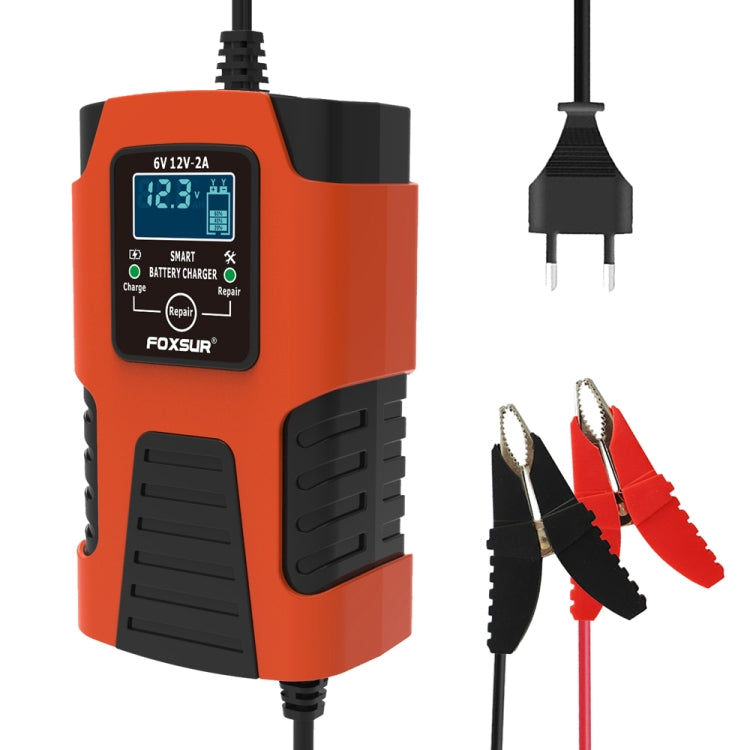 Caricabatterie FOXSUR 2A / 6V / 12V Auto / Moto Full Smart a 3 stadi, 2A, US Plug, 2A, EU Plug, 2A, JP Plug, 2A, UK Plug