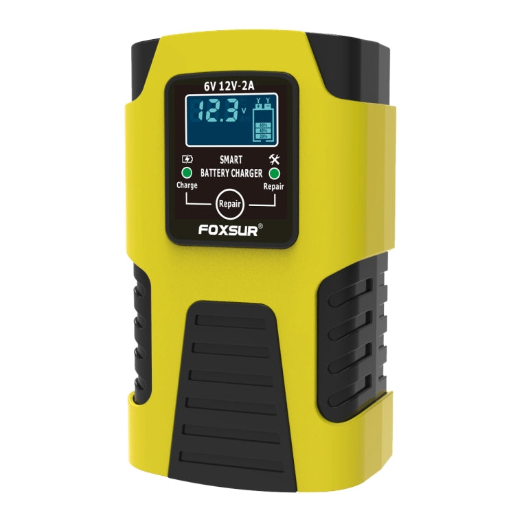 Caricabatterie FOXSUR 2A / 6V / 12V Auto / Moto Full Smart a 3 stadi, 2A, US Plug, 2A, EU Plug, 2A, JP Plug, 2A, UK Plug