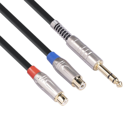 TC030YTR048-03 Cavo audio biforcato maschio da 6,35 mm a doppia femmina RCA, lunghezza: 30 cm
