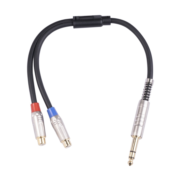 TC030YTR048-03 Cavo audio biforcato maschio da 6,35 mm a doppia femmina RCA, lunghezza: 30 cm