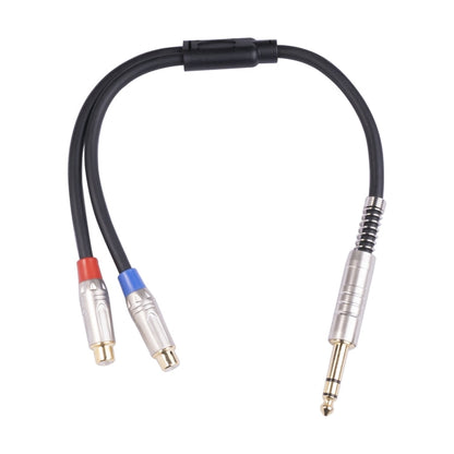 TC030YTR048-03 Cavo audio biforcato maschio da 6,35 mm a doppia femmina RCA, lunghezza: 30 cm