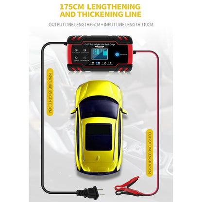 ANHTCzyx 12V 8A / 24V 4A Caricabatterie per auto Caricabatteria per moto Tipo di riparazione batteria AGM, US Plug (Red), EU Plug (Red), UK Plug (Red), AU Plug (Red)