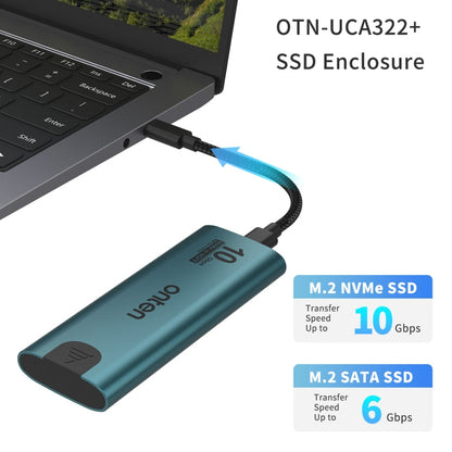Custodia SSD Onten UCA322+ 10Gbps M.2 M-key NVMe NGFF