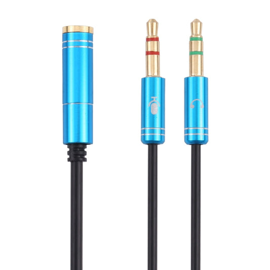 Cavo adattatore maschio da 3,5 mm a 2 x 3,5 mm (blu)