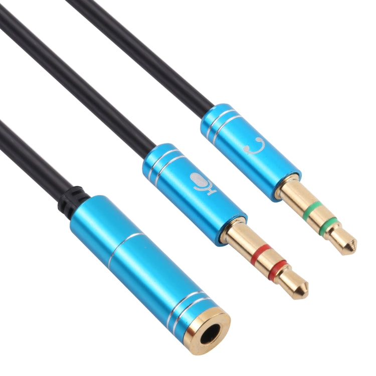 Cavo adattatore maschio da 3,5 mm a 2 x 3,5 mm (blu)