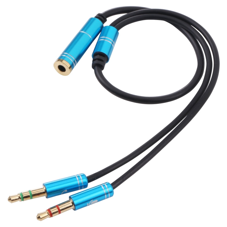 Cavo adattatore maschio da 3,5 mm a 2 x 3,5 mm (blu)