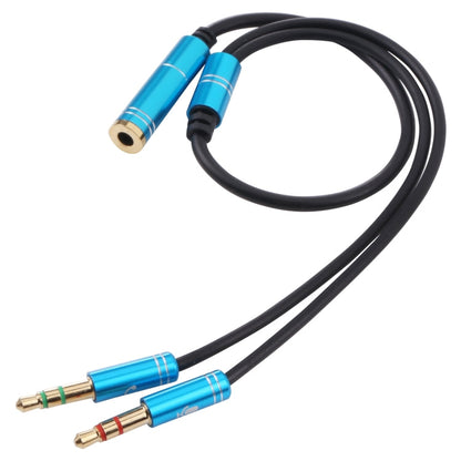 Cavo adattatore maschio da 3,5 mm a 2 x 3,5 mm (blu)