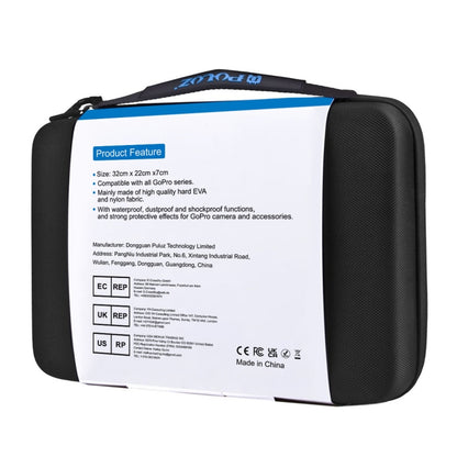 PULUZ Custodia impermeabile da trasporto e da viaggio per GoPro Hero11 Black / HERO10 Black / HERO9 Black / HERO8 Black / HERO7 /6 /5 /5 Session /4 Session /4 /3+ /3 /2 /1, DJI Osmo Action e altre action camAccessori, dimensioni grandi: 32 cm x 22 cm x...