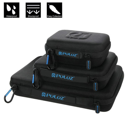 PULUZ Custodia impermeabile da trasporto e da viaggio per GoPro Hero11 Black / HERO10 Black / HERO9 Black / HERO8 Black / HERO7 /6 /5 /5 Session /4 Session /4 /3+ /3 /2 /1, DJI Osmo Action e altre action camAccessori, dimensioni grandi: 32 cm x 22 cm x...