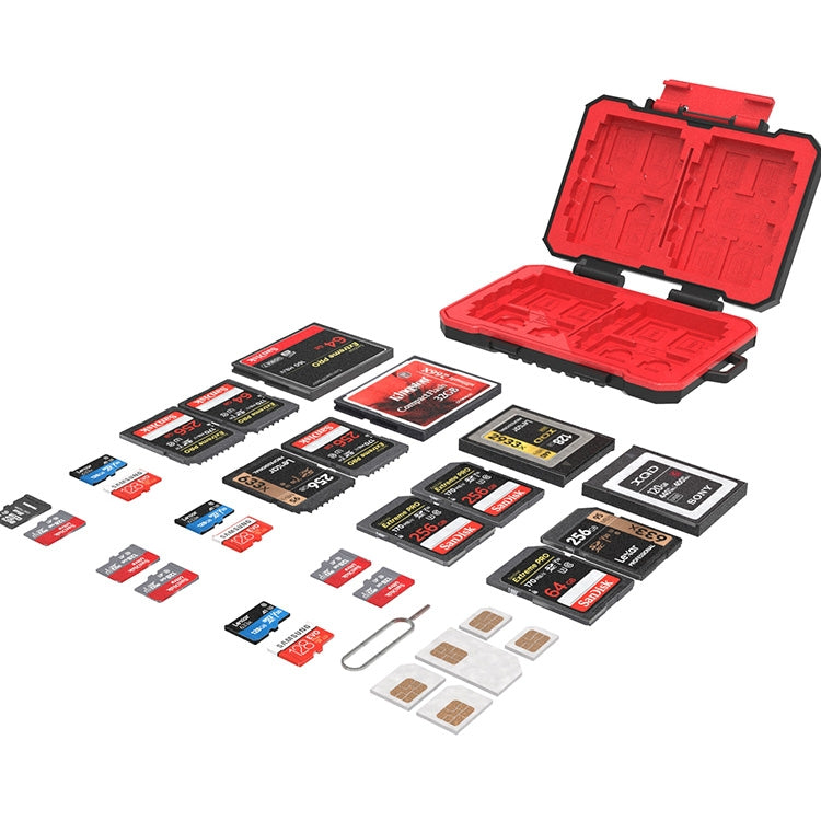Organizzatore per schede di memoria SD / TF / XQD / CF / SIM / TF Desiontal, scatola impermeabile portatile per esterni