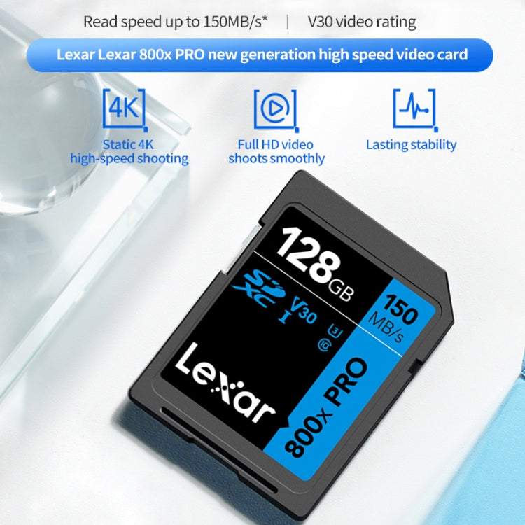 Scheda di memoria per fotocamera SLR con scheda SD ad alta velocità Lexar SD-633X, capacità: 128 GB
