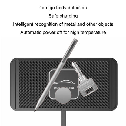 Caricabatterie wireless con tappetino antiscivolo per auto con interfaccia TYPEC C1 da 15 W, C1 1m, C1 30cm