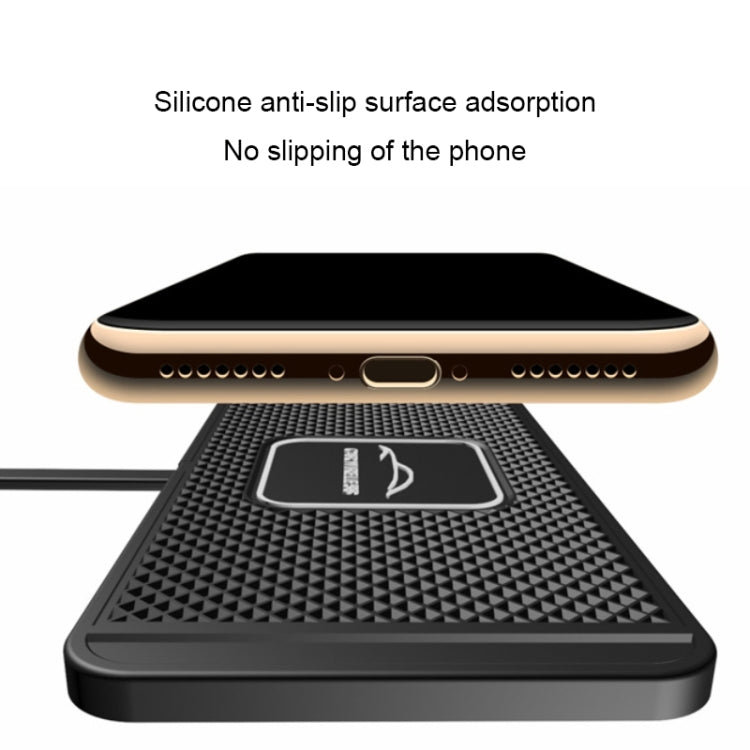 Caricabatterie wireless con tappetino antiscivolo per auto con interfaccia TYPEC C1 da 15 W, C1 1m, C1 30cm