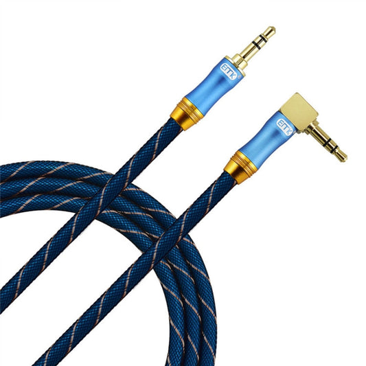 Cavo di prolunga per cavo audio EMK da 90 gradi per auto da 3,5 mm, lunghezza del cavo: 2 m (blu)