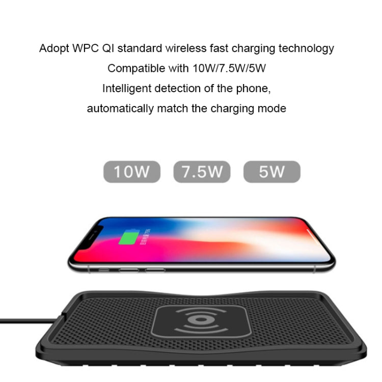 Tappetino antiscivolo per caricabatterie wireless QI per auto C3 15W, C3 Type-C Interface
