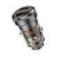 Caricabatterie per accendisigari per auto con carica super veloce trasparente PD + QC, HP-99 Gray, HP-99 Black