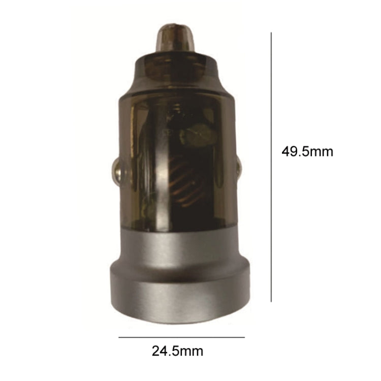 Caricabatterie per accendisigari per auto con carica super veloce trasparente PD + QC, HP-99 Gray, HP-99 Black