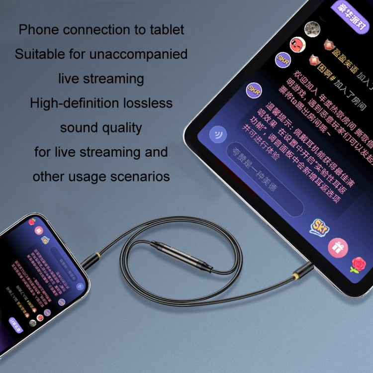 1 m JINGHUA cavo da 3,5 mm conversione audio microfono trascrittore bidirezionale