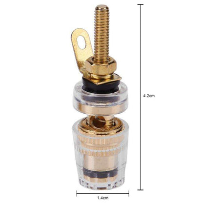 Morsettiera trasparente media estensione Presa a banana da 4 mm Posto di giunzione per amplificatore audio (nero)