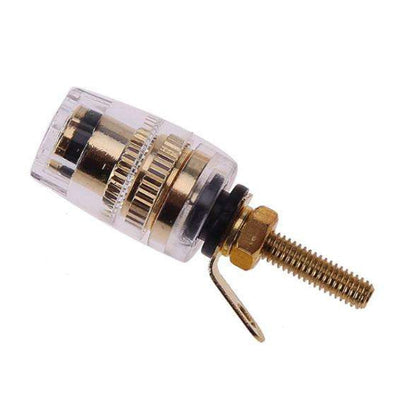 Morsettiera trasparente media estensione Presa a banana da 4 mm Posto di giunzione per amplificatore audio (nero)