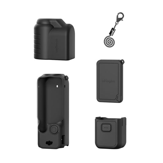 Per DJI Osmo Pocket 3 AMagisn Custodia protettiva in silicone Accessori per fotocamera movimento, 5 In 1 Black, 7 In 1 Blue