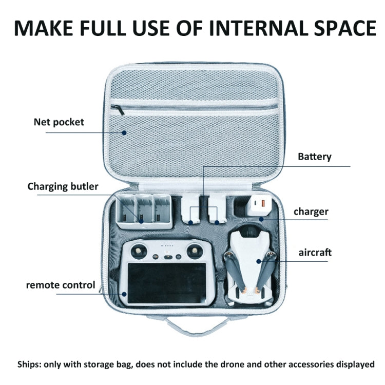 Per DJI Mini 4 Pro / Mini 3 Pro LKTOP Custodia da trasporto Borsa a tracolla impermeabile, Nylon, PU