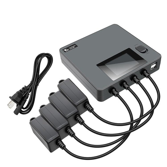Per DJI Mini 4 Pro / Mini 3 Pro / Mini 3 Schermo a colori Display digitale Caricabatterie a quattro vie Gestore batteria, US Plug, EU Plug, AU Plug, UK Plug
