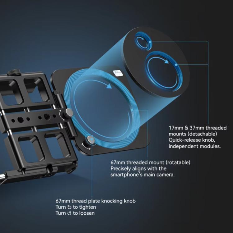 APEXEL VideoRig 2 Pro Smart Bluetooth Handle Mobile Photography Rabbit Cage Set, APL-VG05CH